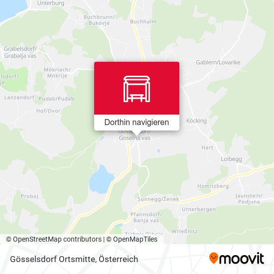 Gösselsdorf Ortsmitte Karte