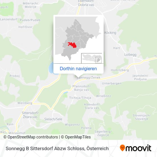 Sonnegg B Sittersdorf Abzw Schloss Karte
