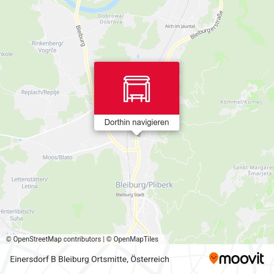 Einersdorf B Bleiburg Ortsmitte Karte