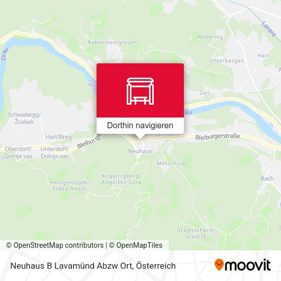 Neuhaus B Lavamünd Abzw Ort Karte