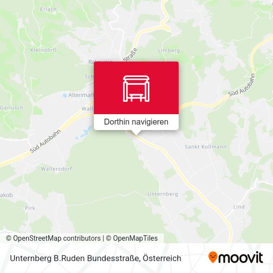 Unternberg B.Ruden Bundesstraße Karte