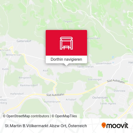 St.Martin B.Völkermarkt Abzw Ort Karte