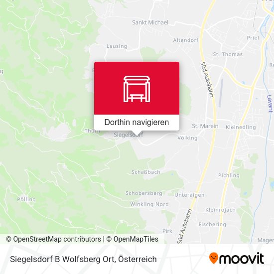 Siegelsdorf B Wolfsberg Ort Karte