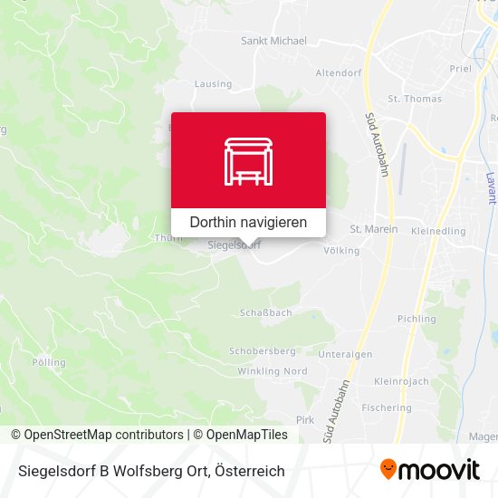 Siegelsdorf B Wolfsberg Ort Karte