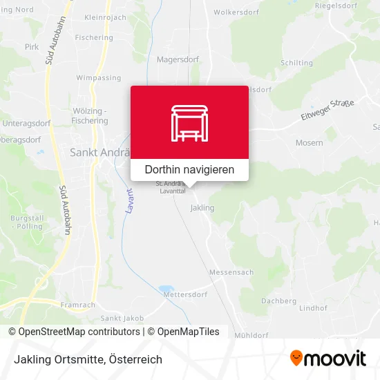 Jakling Ortsmitte Karte