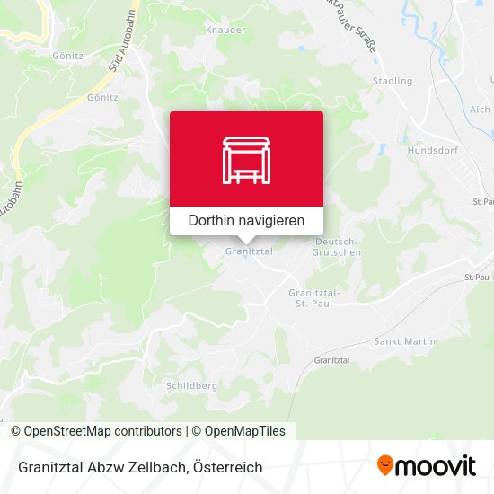 Granitztal Abzw Zellbach Karte