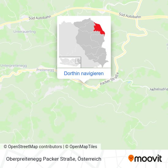 Oberpreitenegg Packer Straße Karte