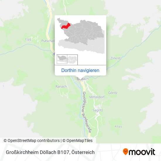 Großkirchheim Döllach B107 Karte