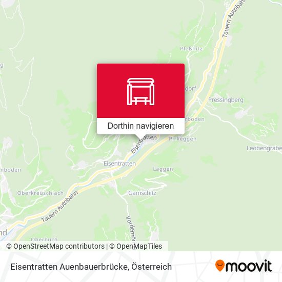 Eisentratten Auenbauerbrücke Karte
