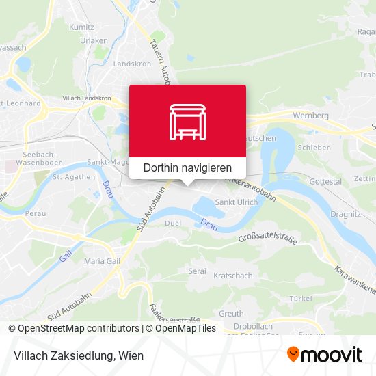 Villach Zaksiedlung Karte