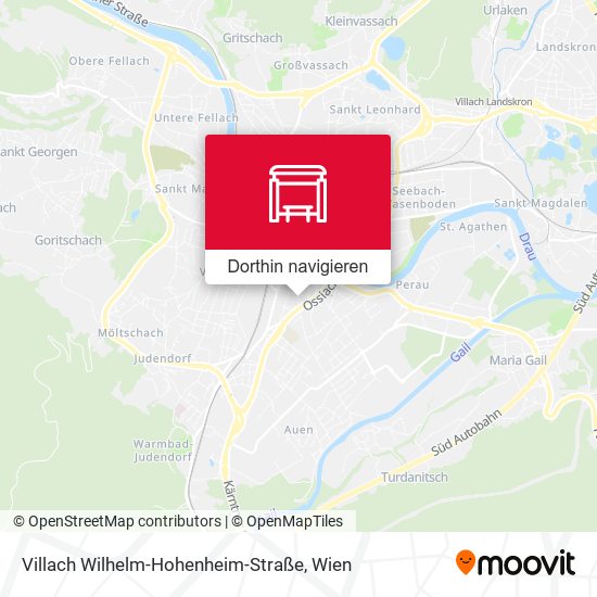 Villach Wilhelm-Hohenheim-Straße Karte