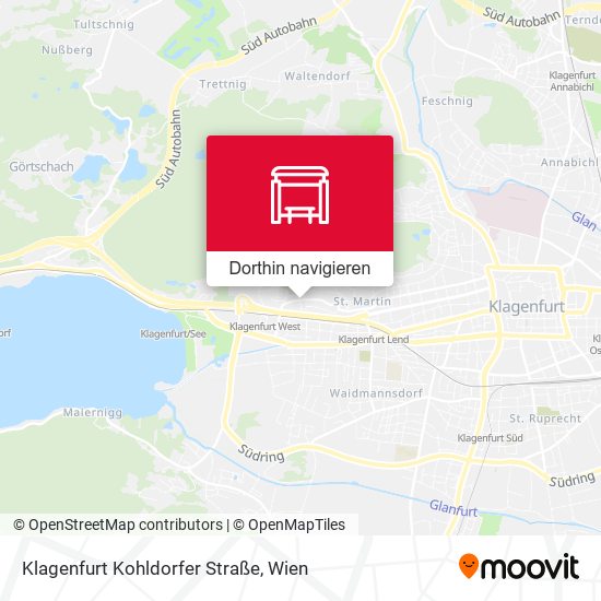 Klagenfurt Kohldorfer Straße Karte