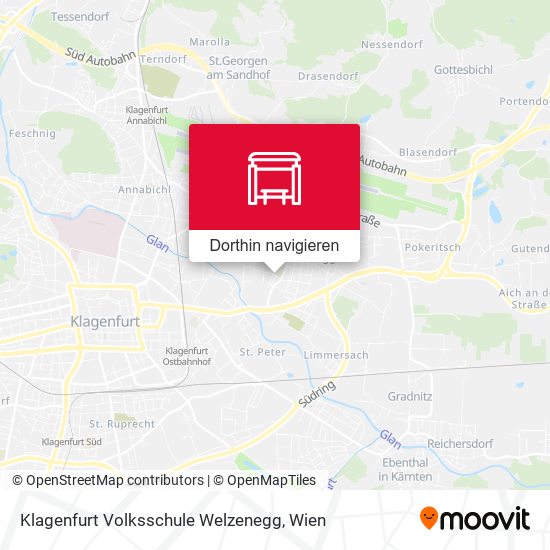 Klagenfurt Volksschule Welzenegg Karte