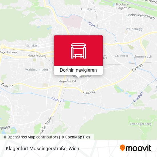 Klagenfurt Mössingerstraße Karte