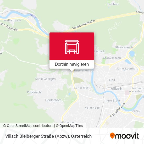 Villach Bleiberger Straße (Abzw) Karte