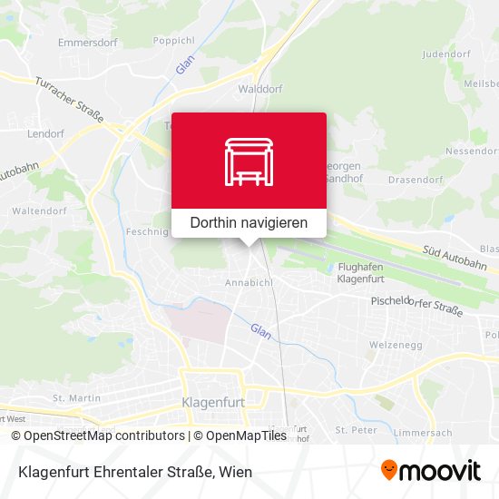 Klagenfurt Ehrentaler Straße Karte