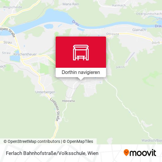 Ferlach Bahnhofstraße / Volksschule Karte