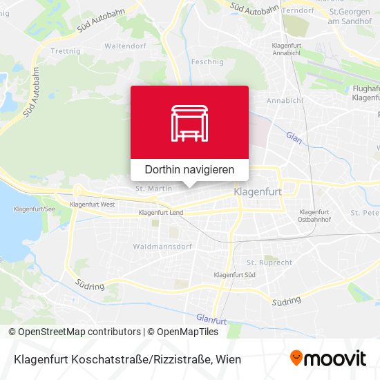 Klagenfurt Koschatstraße / Rizzistraße Karte