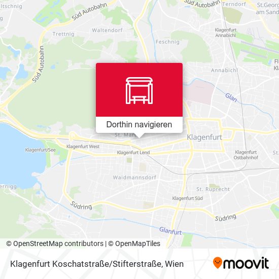Klagenfurt Koschatstraße / Stifterstraße Karte