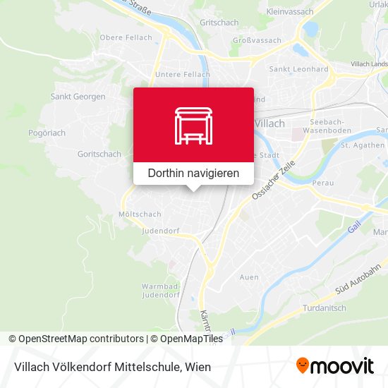 Villach Völkendorf Mittelschule Karte