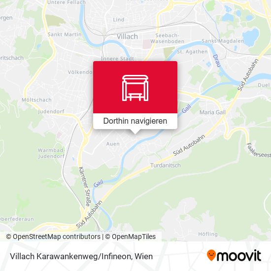 Villach Karawankenweg/Infineon Karte