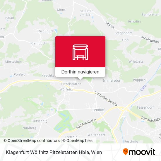 Klagenfurt Wölfnitz Pitzelstätten Hbla Karte