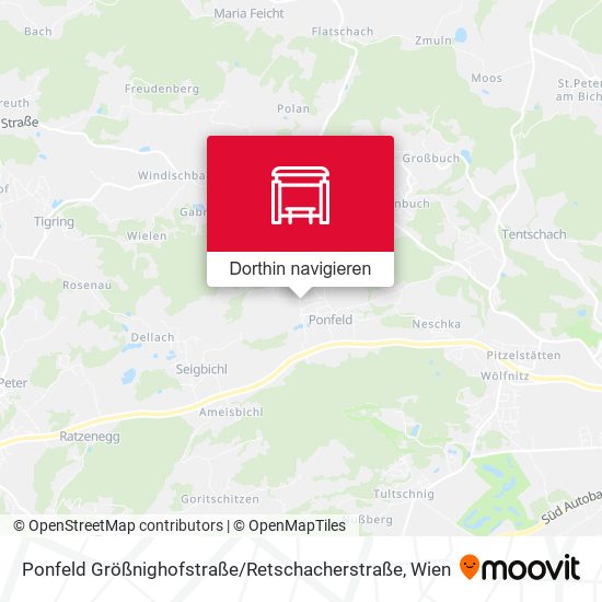 Ponfeld Größnighofstraße / Retschacherstraße Karte