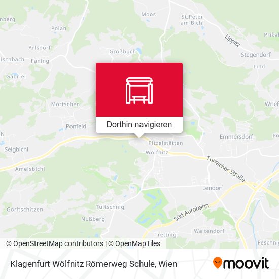 Klagenfurt Wölfnitz Römerweg Schule Karte