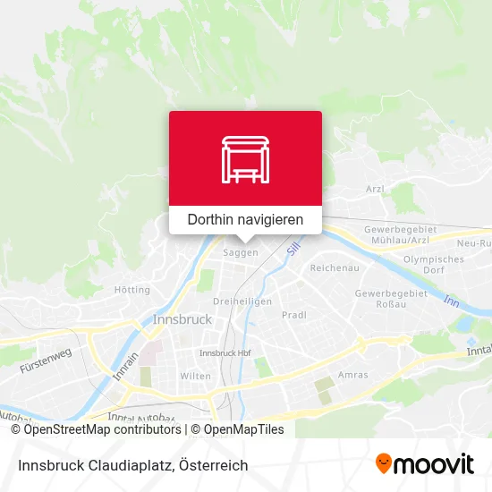 Innsbruck Claudiaplatz Karte