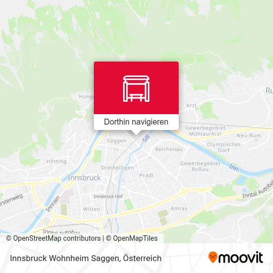 Innsbruck Wohnheim Saggen Karte