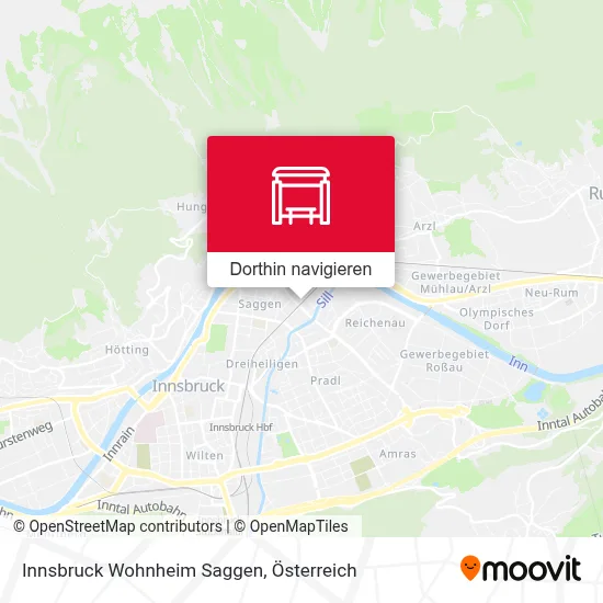 Innsbruck Wohnheim Saggen Karte
