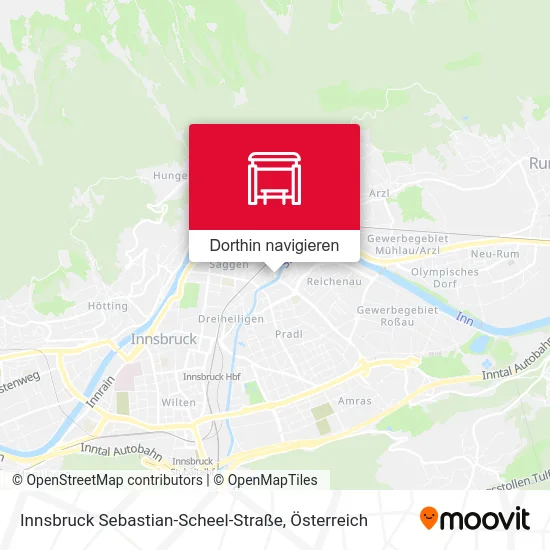 Innsbruck Sebastian-Scheel-Straße Karte