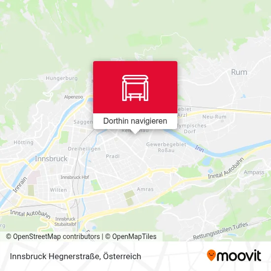 Innsbruck Hegnerstraße Karte