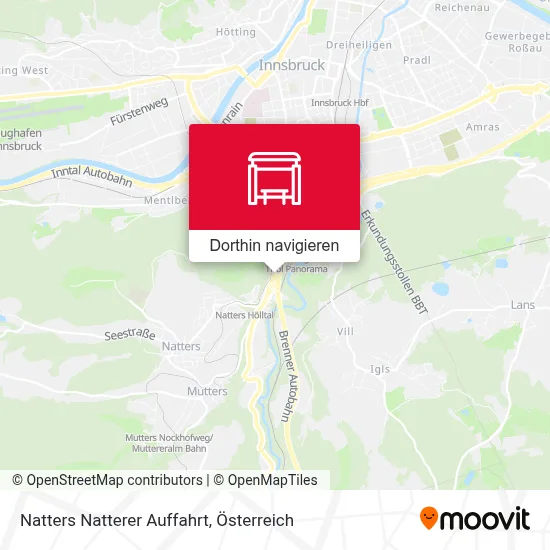 Natters Natterer Auffahrt Karte