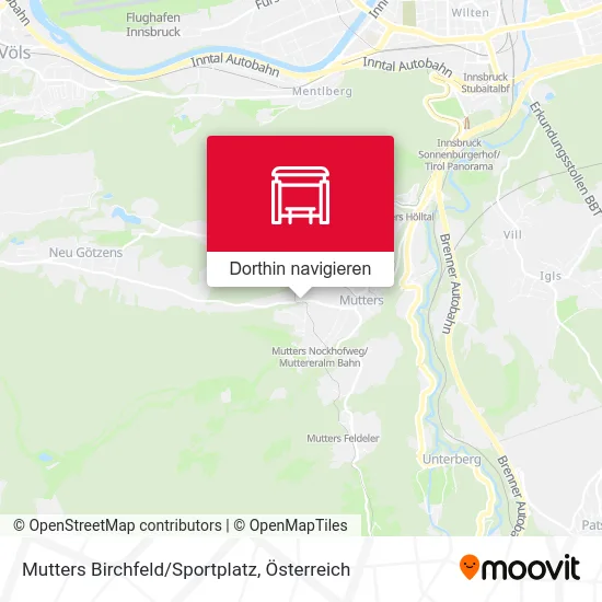 Mutters Birchfeld/Sportplatz Karte