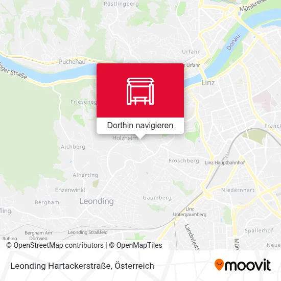 Leonding Hartackerstraße Karte