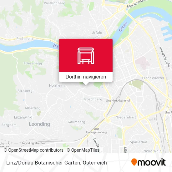 Linz/Donau Botanischer Garten Karte