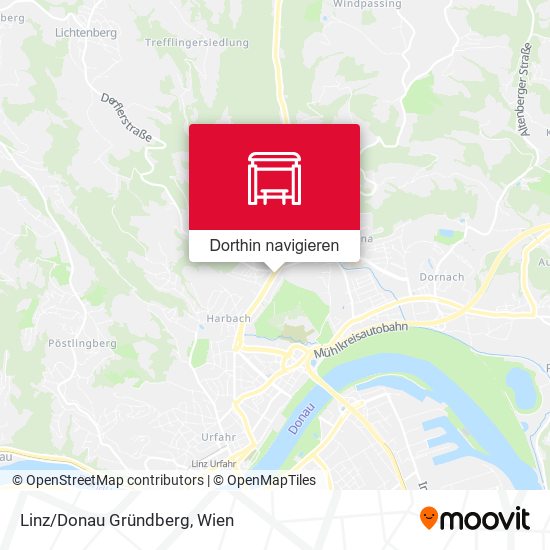 Linz/Donau Gründberg Karte