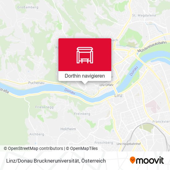 Linz/Donau Bruckneruniversität Karte