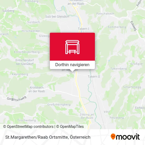 St.Margarethen/Raab Ortsmitte Karte