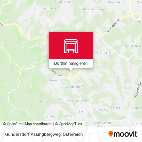 Gundersdorf Assingbergweg Karte