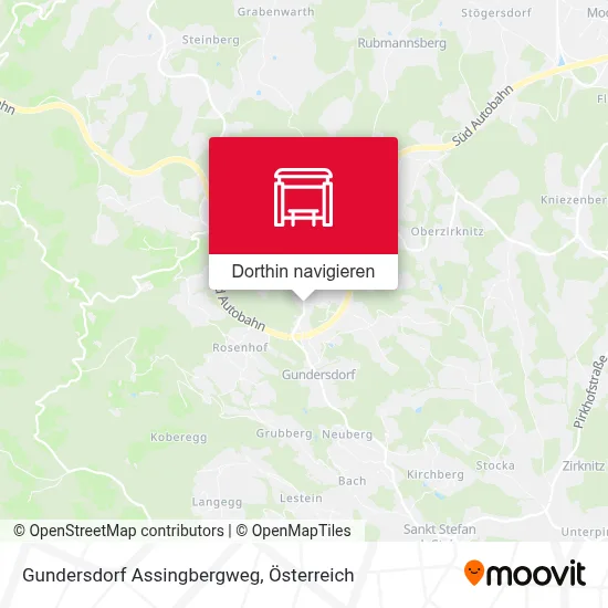 Gundersdorf Assingbergweg Karte