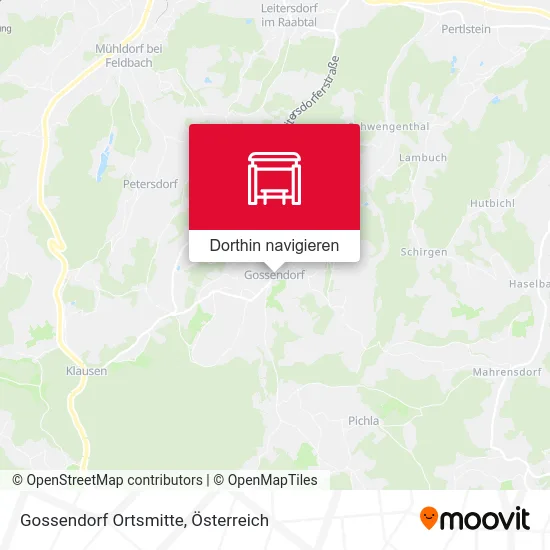 Gossendorf Ortsmitte Karte