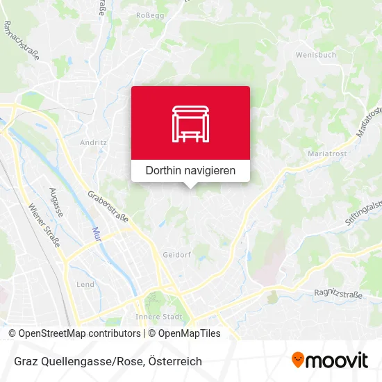 Graz Quellengasse/Rose Karte