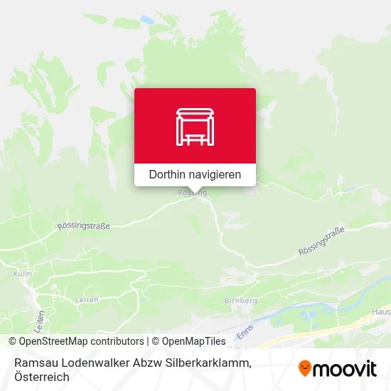 Ramsau Lodenwalker Abzw Silberkarklamm Karte