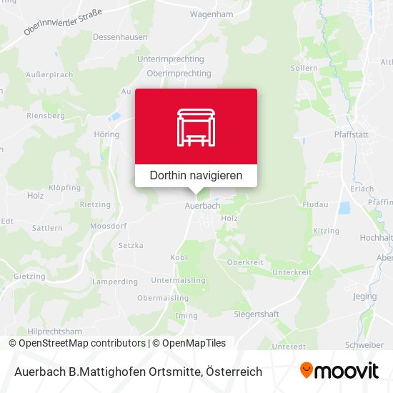 Auerbach B.Mattighofen Ortsmitte Karte