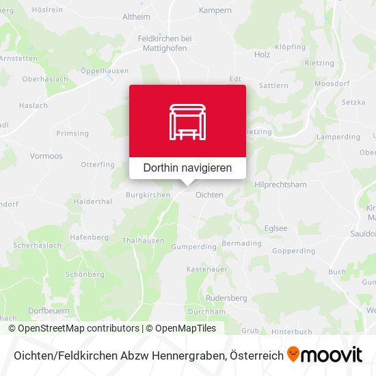 Oichten / Feldkirchen Abzw Hennergraben Karte