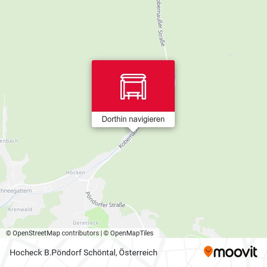 Hocheck B.Pöndorf Schöntal Karte