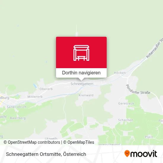 Schneegattern Ortsmitte Karte