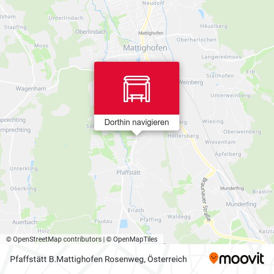 Pfaffstätt B.Mattighofen Rosenweg Karte
